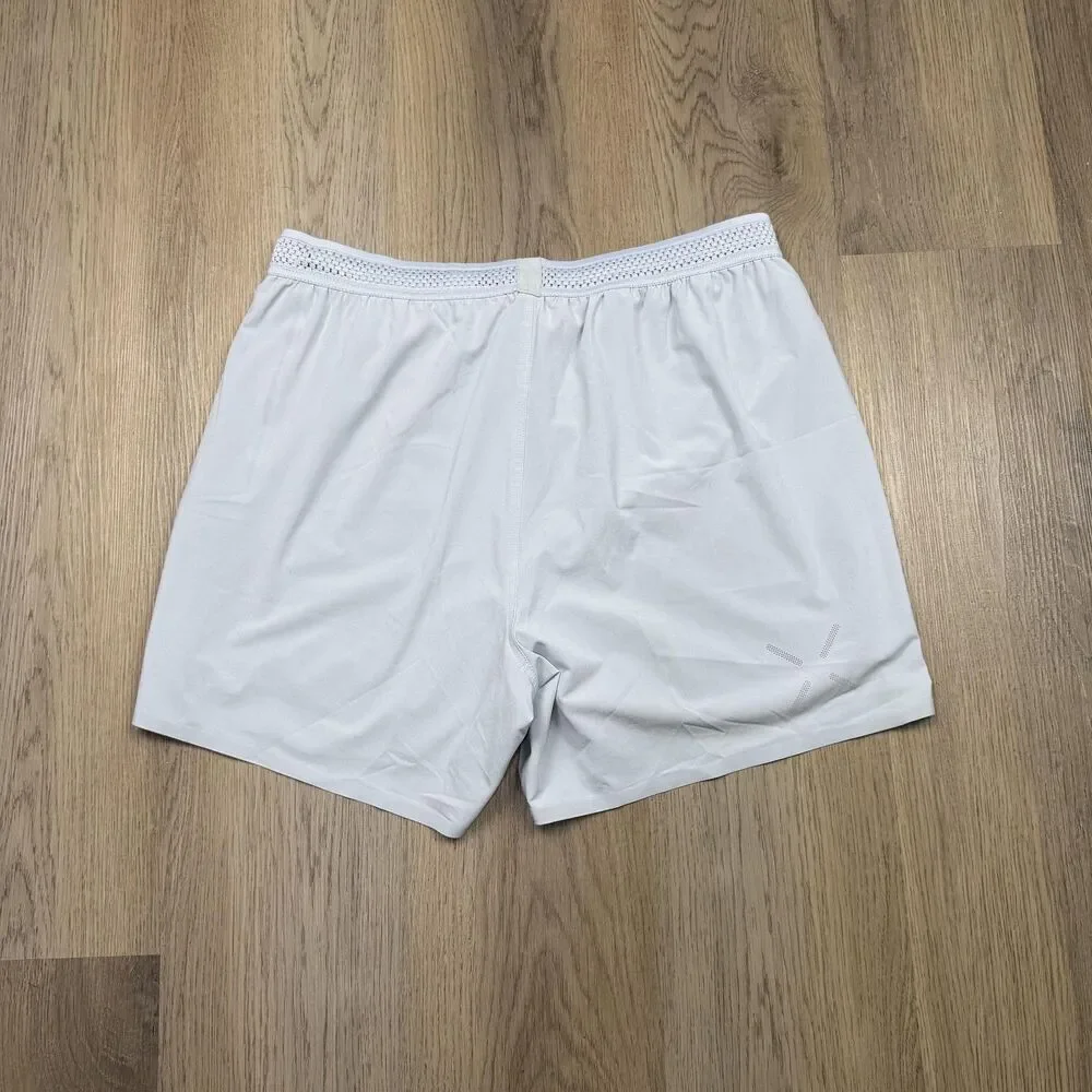 Ten Thousand Shorts Mens XL White Lined Running 5.5in Inseam Zip Pocket Athletic